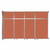 Operable Wall™ Sliding Room Divider 12'8" x 8'5-1/4" Papaya Fabric - Silver Trim