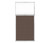 Portable and Acoustic Partition Hush Panel Configurable Cubicle Partition 3' x 6' W/ Window Mocha Fabric Clear Window