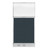 Hush Panel Configurable Cubicle Partition 3' x 6' W/ Window Blue Spruce Fabric Clear Fluted Window W/ Electric Channel