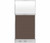 Configurable Acoustic Cubicle Partition Electric Hush Panel 3' x 6' W/ Window Mocha Fabric Frosted Window W/ Electric Channel