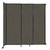 Wall-Mounted StraightWall™ Sliding Partition 7'2" x 7'6" Mocha Fabric