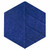 Wall-Mounted SoundSorb™ Acoustic Panels 12" Hexagon Skyway Blue High Density Polyester