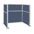 Pre-Configured Hush Panel Cubicle (U Shape) 6' x 4' Ocean Fabric