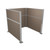 Portable Partition Wall Pre-Configured Hush Panel Cubicle, U Shape 6' x 6' Slate Woven Fabric - Silver Trim