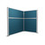 Acoustic Portable Partition Pre-Configured Hush Panel Cubicle, L Shape 6' x 4' Caribbean Woven Fabric - Silver Trim