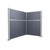 Acoustic Portable Partition Pre-Configured Hush Panel Cubicle, L Shape 6' x 4' Ocean Woven Fabric - Silver Trim