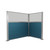 Acoustic Portable Partition Pre-Configured Hush Panel Cubicle, L Shape 6' x 4' w/ Window Caribbean Woven Fabric - Silver Trim