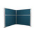 Acoustic Portable Partition Pre-Configured Hush Panel Cubicle, L Shape 6' x 6' Caribbean Woven Fabric - Silver Trim