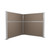 Acoustic Portable Partition Pre-Configured Hush Panel Cubicle, L Shape 6' x 6' Slate Woven Fabric - Silver Trim