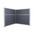 Acoustic Portable Partition Pre-Configured Hush Panel Cubicle, L Shape 6' x 6' Ocean Woven Fabric - Silver Trim