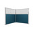 Acoustic Portable Partition Pre-Configured Hush Panel Cubicle, L Shape 6' x 6' W/ Window Caribbean Woven Fabric - Silver Trim