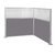 Pre-Configured Hush Panel Cubicle (L Shape) 6' x 6' W/ Window Slate Fabric
