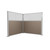 Acoustic Portable Partition Pre-Configured Hush Panel Cubicle, L Shape 6' x 6' W/ Window Slate Woven Fabric - Silver Trim