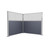 Acoustic Portable Partition Pre-Configured Hush Panel Cubicle, L Shape 6' x 6' W/ Window Ocean Woven Fabric - Silver Trim