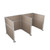 Acoustic Portable Partition Wall Pre-Configured Hush Panel Cubicles 6' x 6' Slate Woven Fabric - Silver Trim