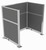 Portable Partition Wall Pre-Configured Hush Panel Electric Cubicle, U Shape 6' x 4' Ash Gray Fabric - Silver Trim
