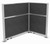 Acoustic Portable Partition Pre-Configured Hush Panel Electric Cubicle, L Shape 6' x 4' Classic Gray Fabric - Silver Trim