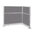 Pre-Configured Hush Panel Electric Cubicle (L Shape) 6' x 4' Slate Fabric