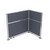 Acoustic Portable Partition Pre-Configured Hush Panel Electric Cubicle, L Shape 6' x 4' Ocean Woven Fabric - Silver Trim