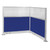 Pre-Configured Hush Panel Electric Cubicle (L Shape) 6' x 6' W/ Window Royal Blue Fabric