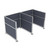 Acoustic Portable Partition Wall Pre-Configured Hush Panel Electric Cubicles 6' x 6' Ocean Woven Fabric - Silver Trim