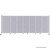 StraightWall Sliding Portable Partition - 15'6" x 6' - Papaya Fabric - White Frame