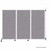 Wall-Mounted QuickWall Folding Partition - 8'4" x 5'10" - Charcoal Gray Fabric - White Frame