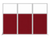 Work Station Screen - 99" x 70" W/ Window - Red Fabric - White Frame