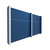 EverPanelÂ® 10' x 6' Wall Kit - Dark Blue SoundSorbª With White Trim