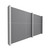 EverPanel 12' x 7' Wall Kit - Dark Gray SoundSorb With White Trim