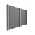 EverPanel 10' x 8' Wall Kit - Dark Gray SoundSorb With White Trim