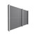 EverPanel 11' x 8' Wall Kit - Dark Gray SoundSorb With White Trim