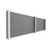 EverPanel 12' x 4' Wall Kit - Dark Gray SoundSorb With White Trim