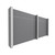 EverPanelÂ® 10' x 5' Wall Kit - Dark Gray SoundSorbª With White Trim
