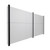 EverPanel 12' x 7' Wall Kit - Marble Gray SoundSorb With Black Trim