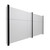 EverPanel 10' x 6' Wall Kit - Marble Gray SoundSorb With Black Trim