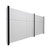 EverPanel 11' x 6' Wall Kit - Marble Gray SoundSorb With Black Trim