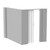 EverBlock 6' x 8' x 7' L-Shaped Wall Kit w/ Door - Light Gray