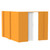 EverBlock 8' x 10' x 7' L-Shaped Wall Kit w/ Door - Orange