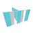 EverPanel® 10'6" x 10'6" x 7' T-Shaped Wall Kit w/ 2 Doors - Light Blue SoundSorbª With White Trim EverPanel® 10'6" x 10'6" x 7' T-Shaped Wall Kit w/ 2 Doors - Light Blue SoundSorbª With White Trim