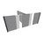 EverPanel 12'6" x 12'6" x 7' T-Shaped Wall Kit w/ 2 Doors - Dark Gray SoundSorb With Black Trim