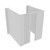 EverPanelÂ® 6' x 6'6" x 7' U-Shaped Room Kit - Marble Gray SoundSorbª With White Frame