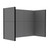 EverPanel 10' x 4'3" x 7' Trade Show Booth Kit - Dark Gray SoundSorb With Black Frame
