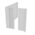EverPanel 10'3" x 6'6" x 7' L-Shaped Wall Kit w/ Door - White With White Trim