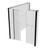 EverPanel 10'3" x 6'6" x 7' L-Shaped Wall Kit w/ Door - White With Black Trim