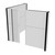 EverPanel 8'3" x 8'6" x 7' L-Shaped Wall Kit w/ Door - White With Black Trim