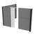 EverPanel 10'3" x 10'6" x 7' L-Shaped Wall Kit w/ Door - Dark Gray SoundSorb With Black Trim