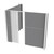 EverPanel 8'3" x 8'6" x 7' L-Shaped Wall Kit w/ Door - Dark Gray SoundSorb With White Trim