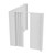 EverPanel 10'3" x 6'6" x 7' L-Shaped Wall Kit w/ Door - Marble Gray SoundSorb With White Trim