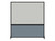 DivideWriteª Portable Whiteboard Partition 6' x 6' Powder Blue Fabric - Black Trim